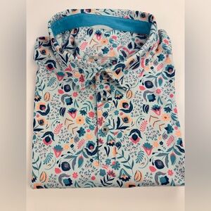 Swannies Clyde Performance Golf Polo Shirt Men’s 2XLFloral Short Sleeve NWOT